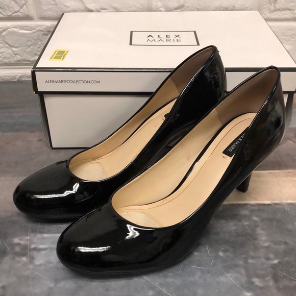 Alex Marie Dakata Black Patent Pumps 